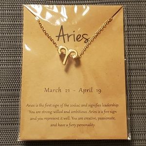 ♈ ARIES Zodiac Sign Pendant Necklace